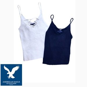 AEO Tank Tops! Includes Black & White Tank! Sz S